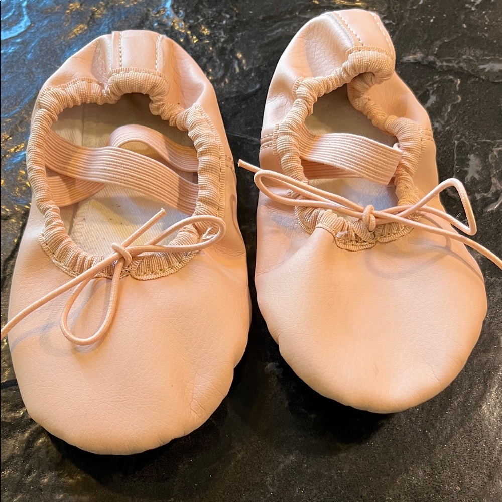 Elle Blush Leather Ballet Shoes